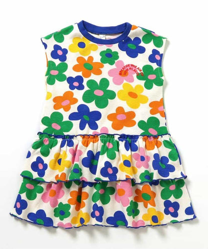日本童裝 apres les cours 印花荷葉邊連身裙 80-140cm 女童款 夏季 DRESSES