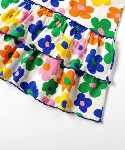 日本童裝 apres les cours 印花荷葉邊連身裙 80-140cm 女童款 夏季 DRESSES