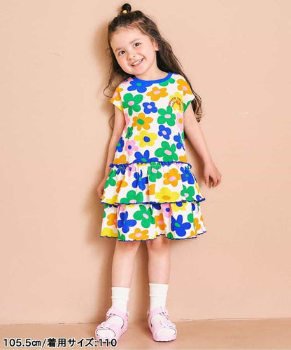 日本童裝 apres les cours 印花荷葉邊連身裙 80-140cm 女童款 夏季 DRESSES
