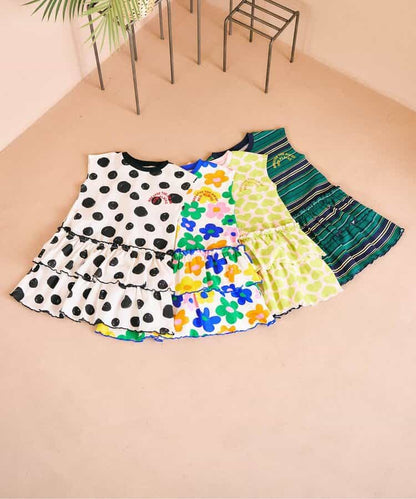 日本童裝 apres les cours 印花荷葉邊連身裙 80-140cm 女童款 夏季 DRESSES