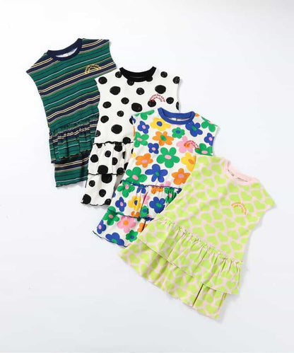 日本童裝 apres les cours 印花荷葉邊連身裙 80-140cm 女童款 夏季 DRESSES