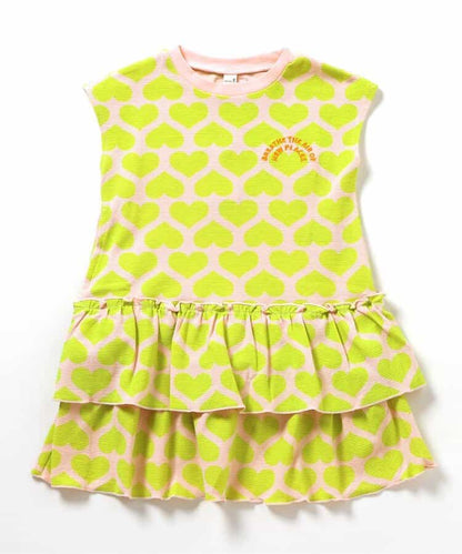 日本童裝 apres les cours 印花荷葉邊連身裙 80-140cm 女童款 夏季 DRESSES