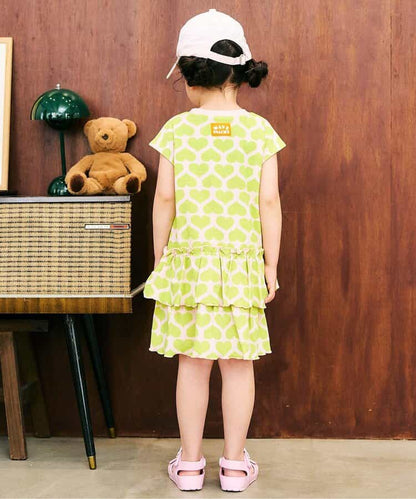 日本童裝 apres les cours 印花荷葉邊連身裙 80-140cm 女童款 夏季 DRESSES