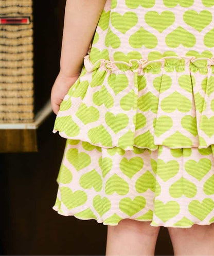 日本童裝 apres les cours 印花荷葉邊連身裙 80-140cm 女童款 夏季 DRESSES