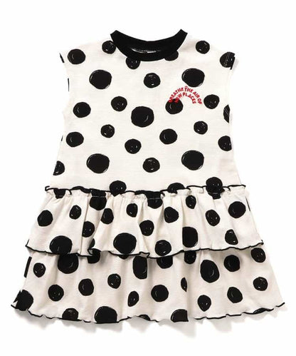 日本童裝 apres les cours 印花荷葉邊連身裙 80-140cm 女童款 夏季 DRESSES