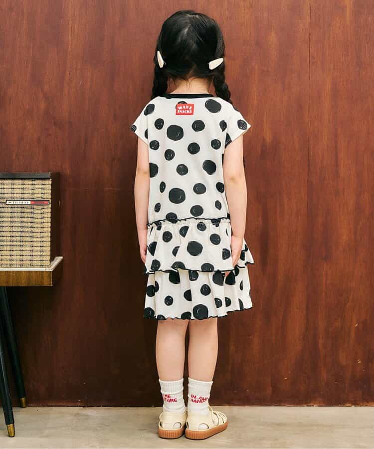 日本童裝 apres les cours 印花荷葉邊連身裙 80-140cm 女童款 夏季 DRESSES