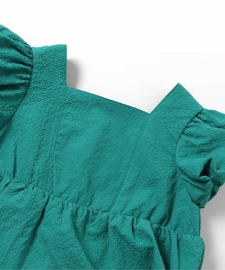 日本童裝 apres les cours 泡泡袖露背緞帶襯衫 80-140cm 女童款 夏季 TOPS