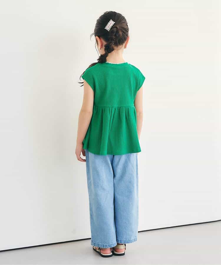 日本童裝 apres les cours 刺繡荷葉邊上衣 80-140cm 女童款 夏季 TOPS