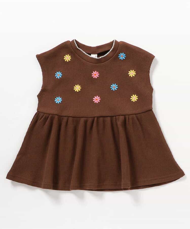 日本童裝 apres les cours 刺繡荷葉邊上衣 80-140cm 女童款 夏季 TOPS