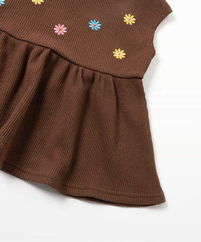 日本童裝 apres les cours 刺繡荷葉邊上衣 80-140cm 女童款 夏季 TOPS