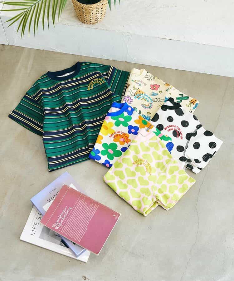 日本童裝 apres les cours 印花撞色拼接上衣 80-130cm 男童款/女童款 夏季 TOPS