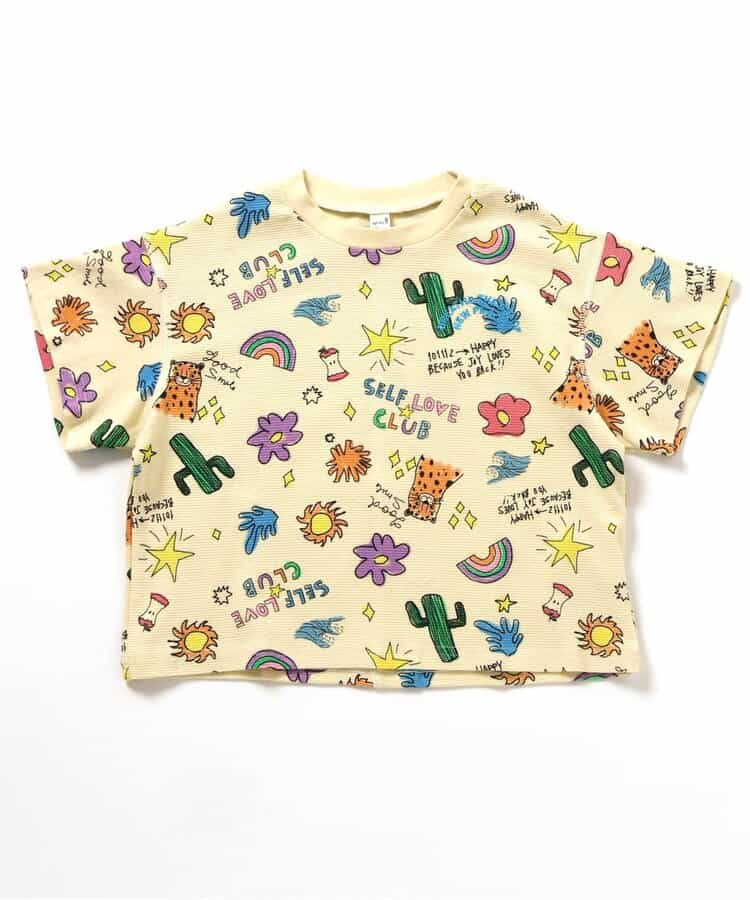 日本童裝 apres les cours 印花撞色拼接上衣 80-130cm 男童款/女童款 夏季 TOPS