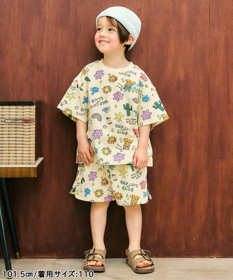 日本童裝 apres les cours 印花拼接短褲 80-130cm 男童款 夏季 PANTS