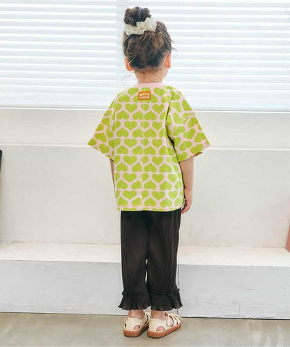日本童裝 apres les cours 印花撞色拼接上衣 80-130cm 男童款/女童款 夏季 TOPS