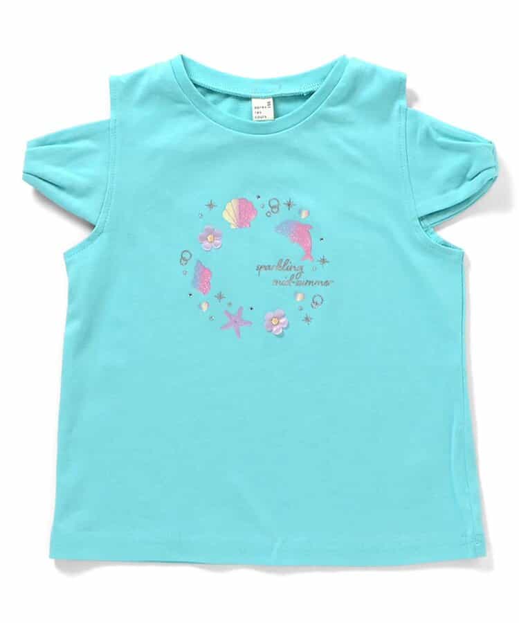 日本童裝 apres les cours 緞帶露肩上衣 80-140cm 女童款 夏季 TOPS