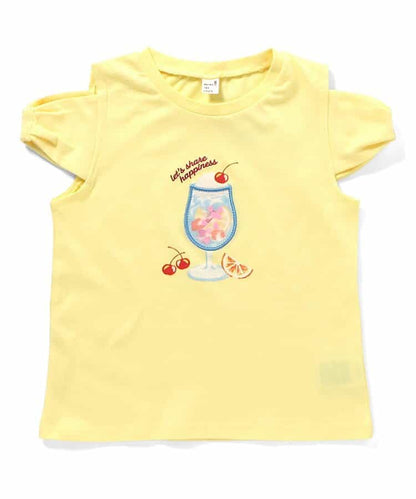 日本童裝 apres les cours 緞帶露肩上衣 80-140cm 女童款 夏季 TOPS
