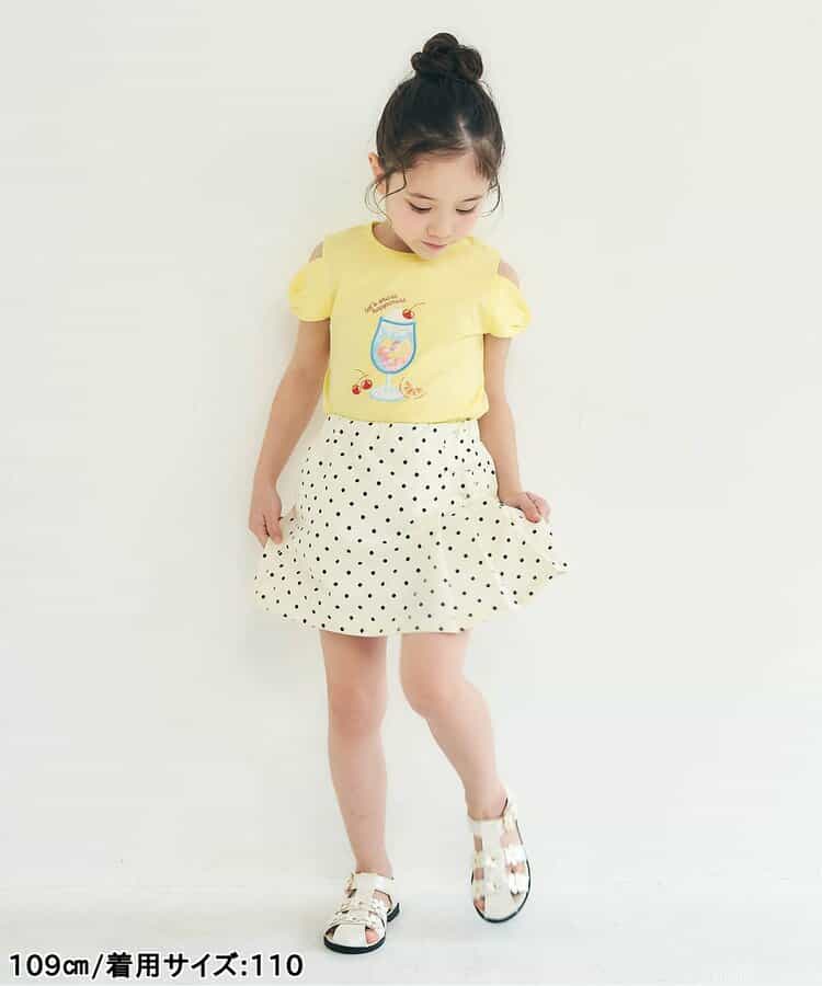 日本童裝 apres les cours 緞帶露肩上衣 80-140cm 女童款 夏季 TOPS