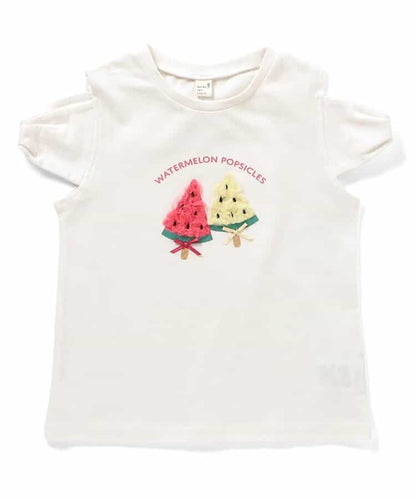 日本童裝 apres les cours 緞帶露肩上衣 80-140cm 女童款 夏季 TOPS