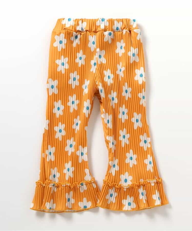 日本童裝 apres les cours 吸水速乾 印花皺褶九分褲 80-140cm 女童款 夏季 TOPS