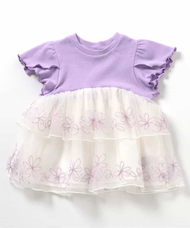 日本童裝 apres les cours 薄紗刺繡上衣 80-140cm 女童款 夏季 TOPS