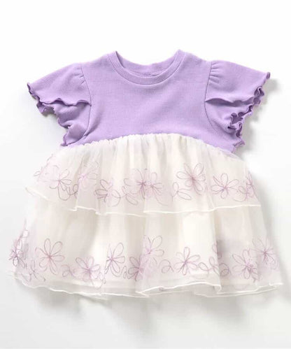 日本童裝 apres les cours 薄紗刺繡上衣 80-140cm 女童款 夏季 TOPS