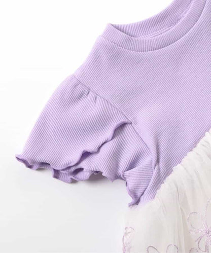 日本童裝 apres les cours 薄紗刺繡上衣 80-140cm 女童款 夏季 TOPS