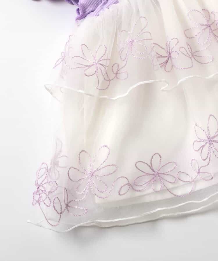 日本童裝 apres les cours 薄紗刺繡上衣 80-140cm 女童款 夏季 TOPS