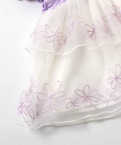 日本童裝 apres les cours 薄紗刺繡上衣 80-140cm 女童款 夏季 TOPS