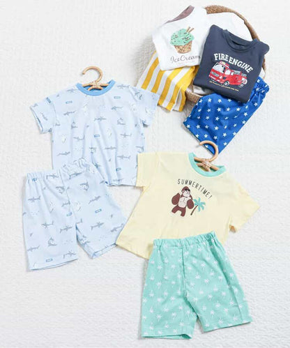 日本童裝 apres les cours 吸水速乾 接觸冷感 睡衣 80-130cm 男童款 夏季 睡衣系列
