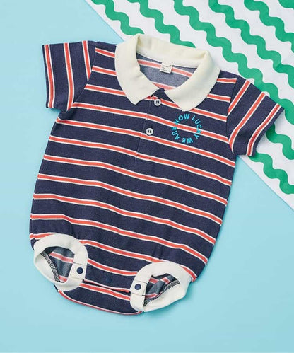 日本童裝 apres les cours 接觸冷感 polo連衣 70-80cm 男童款 夏季 Jumpsuit