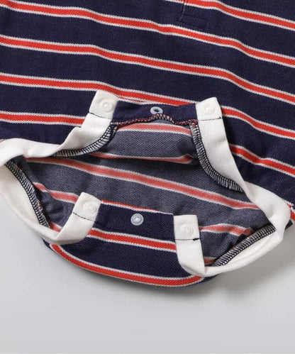 日本童裝 apres les cours 接觸冷感 polo連衣 70-80cm 男童款 夏季 Jumpsuit