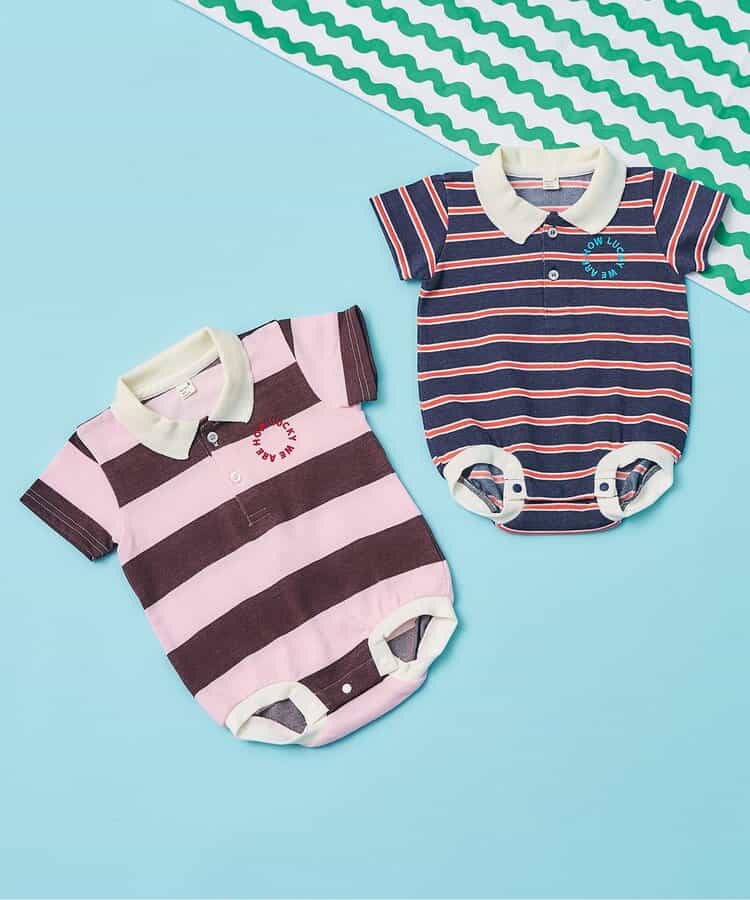 日本童裝 apres les cours 接觸冷感 polo連衣 70-80cm 男童款 夏季 Jumpsuit
