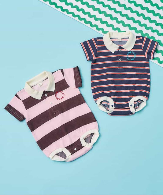 日本童裝 apres les cours 接觸冷感 polo連衣 70-80cm 男童款 夏季 Jumpsuit