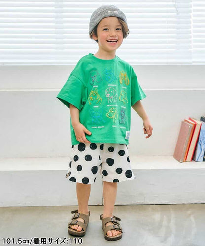 日本童裝 apres les cours 印花拼接短褲 80-130cm 男童款 夏季 PANTS
