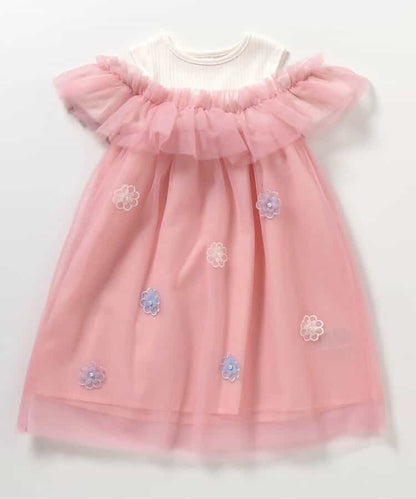 日本童裝 apres les cours 花花薄紗連身裙 80-140cm 女童款 夏季 DRESSES