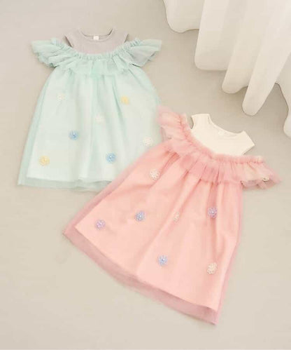 日本童裝 apres les cours 花花薄紗連身裙 80-140cm 女童款 夏季 DRESSES