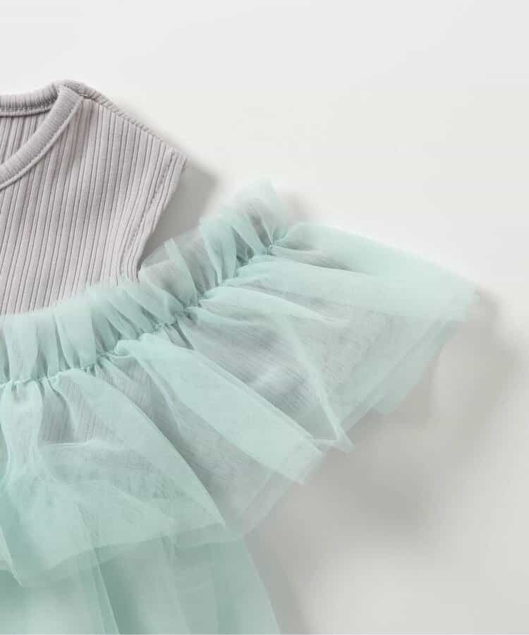 日本童裝 apres les cours 花花薄紗連身裙 80-140cm 女童款 夏季 DRESSES