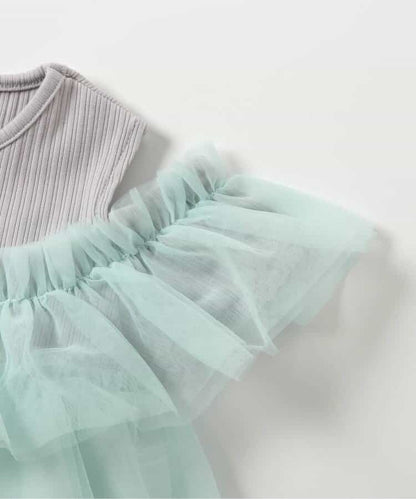 日本童裝 apres les cours 花花薄紗連身裙 80-140cm 女童款 夏季 DRESSES