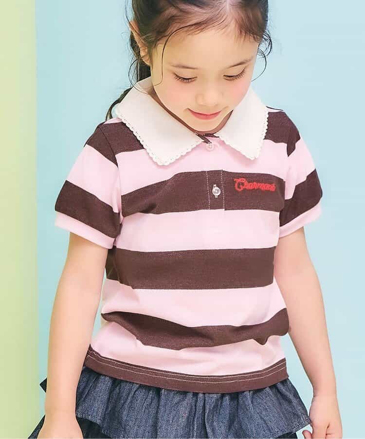 日本童裝 apres les cours 接觸冷感 polo蕾絲領上衣 80-140cm 女童款 夏季 TOPS
