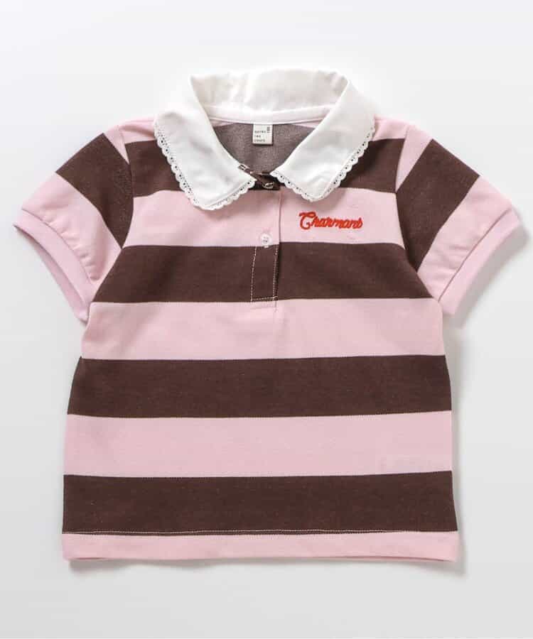 日本童裝 apres les cours 接觸冷感 polo蕾絲領上衣 80-140cm 女童款 夏季 TOPS