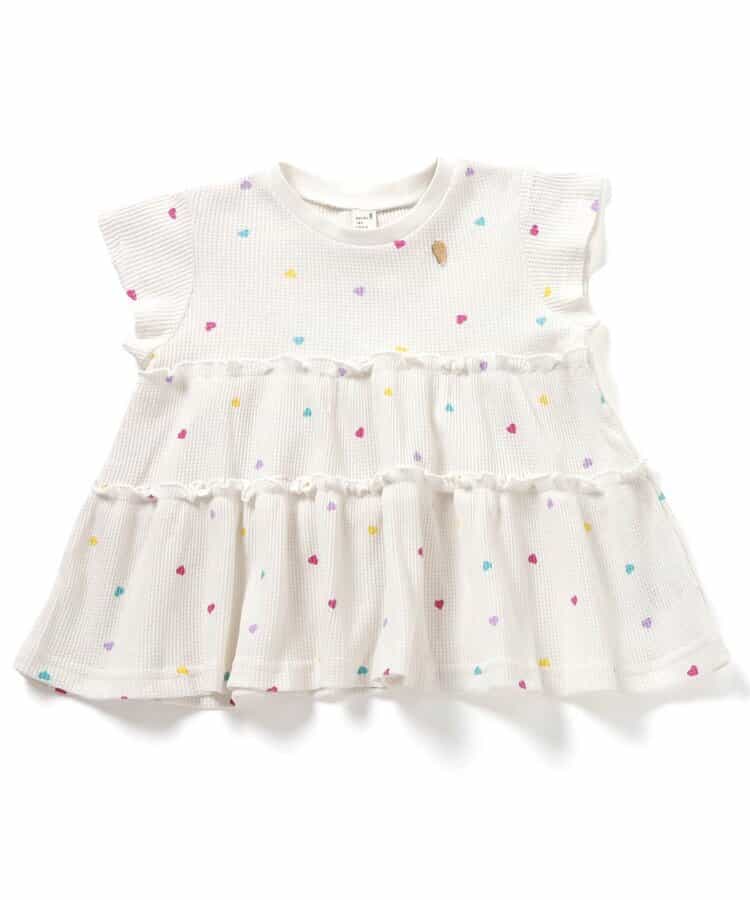 日本童裝 apres les cours 防UV 華夫格上衣 80-140cm 女童款 夏季 TOPS