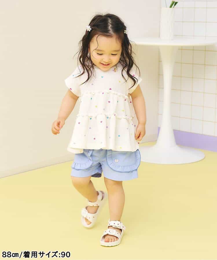 日本童裝 apres les cours 防UV 華夫格上衣 80-140cm 女童款 夏季 TOPS
