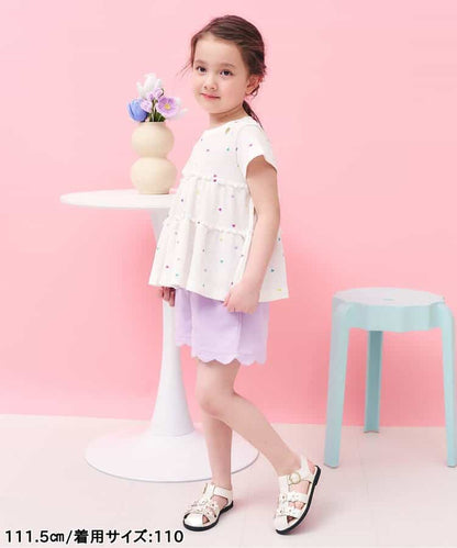日本童裝 apres les cours 防UV 華夫格上衣 80-140cm 女童款 夏季 TOPS