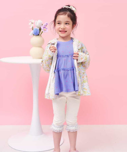 日本童裝 apres les cours 防UV 華夫格上衣 80-140cm 女童款 夏季 TOPS