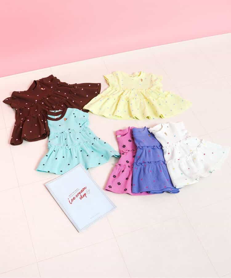 日本童裝 apres les cours 防UV 華夫格上衣 80-140cm 女童款 夏季 TOPS