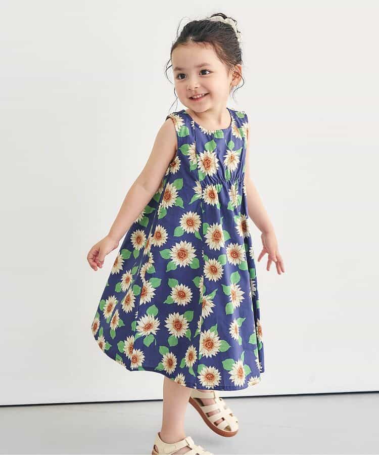 日本童裝 apres les cours 全印花連身裙 80-140cm 女童款 夏季 DRESSES
