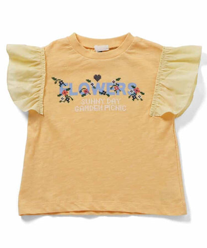 日本童裝 apres les cours 刺繡印花上衣 80-140cm 女童款 夏季 TOPS