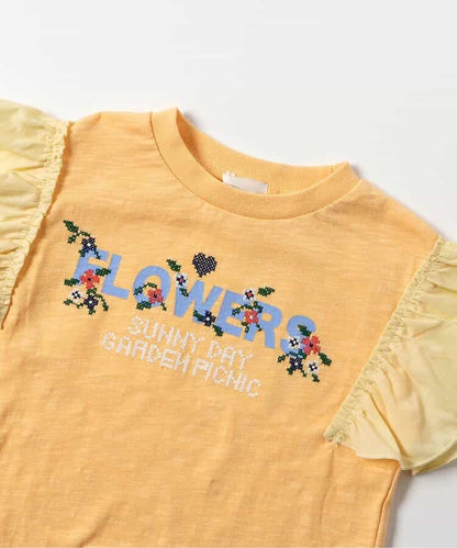 日本童裝 apres les cours 刺繡印花上衣 80-140cm 女童款 夏季 TOPS