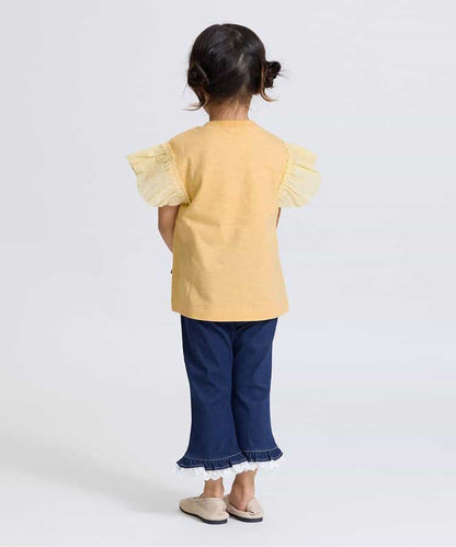 日本童裝 apres les cours 刺繡印花上衣 80-140cm 女童款 夏季 TOPS