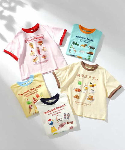 日本童裝 apres les cours 接觸冷感 印花上衣 80-140cm 男童款/女童款 夏季 TOPS